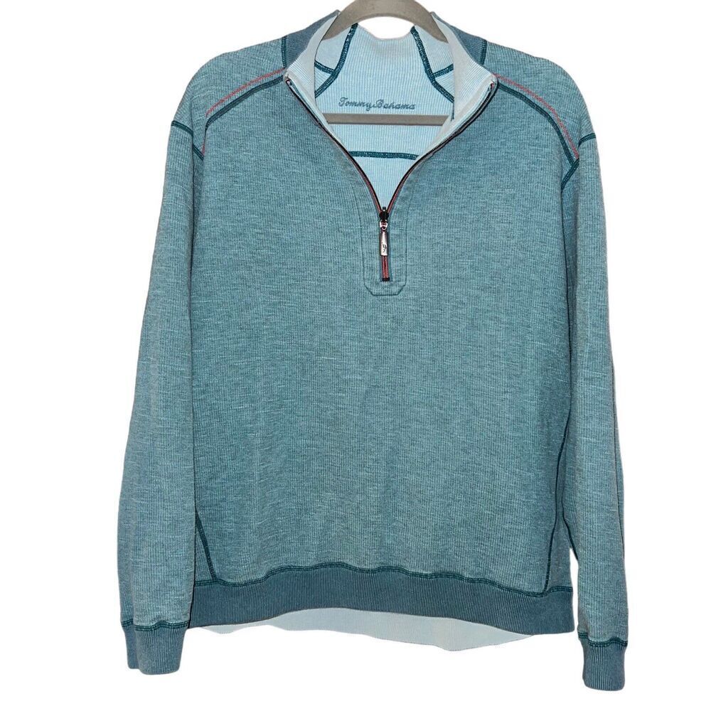 Men’s Tommy Bahama Flipshore Reversible 1/4 Zip Pullover Size XLarge (estimate)